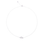 Cubic zirconia pendant necklace, 'Purple Third Eye' - Sterling Silver Pendant Necklace with Purple Cubic Zirconia