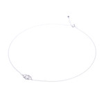 Cubic zirconia pendant necklace, 'Purple Third Eye' - Sterling Silver Pendant Necklace with Purple Cubic Zirconia