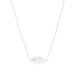 Cubic zirconia pendant necklace, 'Purple Third Eye' - Sterling Silver Pendant Necklace with Purple Cubic Zirconia