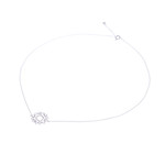 Cubic zirconia pendant necklace, 'Green Heart Chakra' - Sterling Silver Pendant Necklace with Green Cubic Zirconia