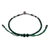 Silver pendant macrame bracelet, 'Petite Flower in Green' - Thai Silver Pendant Beaded Macrame Bracelet in Green (image 2e) thumbail