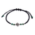 Fine silver pendant bracelet, 'Natural Flower' - Thai Fine Silver & Reconstituted Turquoise Pendant Bracelet