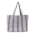 Cotton yoga mat bag, 'Midnight Peace' - Midnight Cotton Yoga Mat Bag with Geometric Pattern