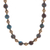 Halskette mit Jaspis- und Hämatitperlen mit Goldakzenten - Halskette aus Jaspis- und Hämatitperlen mit goldbetontem Verschluss