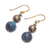 Gold-accented jasper and hematite dangle earrings, 'Golden Planet' - Jasper and Hematite Dangle Earrings with Gold Accented Hooks (image 2c) thumbail