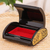 Lacquered wood jewelry box, 'Rama Rides to Battle' - Lacquered Wood Hindu Theme Jewelry Box