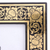 Marco de fotos de madera, (5x7) - Marco de fotos tailandesas de madera y lámina dorada de 5x7 con motivo floral