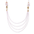 Gold-accented rose quartz and cultured pearl pendant necklace, 'Icy Shores in Pink' - 18k Gold-Accented Pearl and Rose Quartz Pendant Necklace