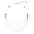 Collar con colgante de perlas cultivadas y cuarzo rosa con detalles en oro - Collar con colgante de cuarzo rosa y perlas con detalles en oro de 18 k