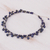 Cultured pearl beaded necklace, 'Wonderful Blue' - Blue Cultured Pearl Beaded Necklace with Silver Accents (image 2c) thumbail