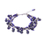 Pulsera con cuentas de perlas cultivadas - Brazalete con cuentas de perlas cultivadas azules con detalles plateados