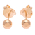 Gold stud earrings, 'Orbs of Wealth' - Thai 14k Gold Stud Earrings with Gold-Plated Clasps