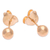 Gold stud earrings, 'Orbs of Wealth' - Thai 14k Gold Stud Earrings with Gold-Plated Clasps