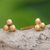Gold stud earrings, 'Dots of Wealth' - 14k Gold Stud Earrings with Gold-Plated Clasp from Thailand