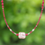 Collar con colgante de perlas cultivadas - Collar con colgante de cuentas de cuarzo y perlas cultivadas tailandesas