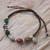 Jasper beaded charm bracelet, 'Colorful Stones' - Thai Hand-braided Jasper & Fine Silver Beaded Charm Bracelet (image 2) thumbail