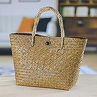 Natural fiber handbag, 'Sweet Nature' - Natural Fiber Handbag Handwoven in Thailand