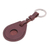 Schlüsselanhänger aus Leder, „Smart Security in Braun“. - Kunsthandwerklich gefertigter Air Tag-Halter aus echtem Leder mit Schlüsselring