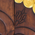 Paneles en relieve de madera, (juego de 3) - Juego de 3 paneles en relieve de madera Raintree con Buda