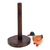 Wood paper towel holder, 'Handy Duck' - Teak and Raintree Wood Roll Holder with Colorful Duck