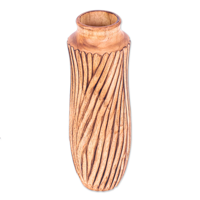 Dekorative Vase aus Holz - Dekorative Vase aus Holz, handgefertigt in Thailand