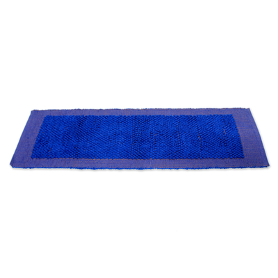 Cotton runner rug, 'Iris Runway' (1.5x4.5) - Thai Handwoven Cotton Iris Rug (1.5x4.5)