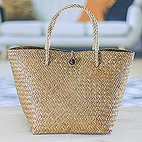 Natural fiber handbag, 'Future Nature' - Natural Fiber Braided Handbag Handcrafted in Thailand