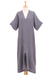 Cotton shift dress, 'Leisurely Pewter' - Handmade Double-Layered Cotton Gauze Shift Dress in Pewter thumbail