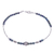 Azure-malachite beaded charm bracelet, 'Round Appeal' - Azure-Malachite and Silver Beaded Bracelet with Floral Charm