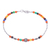 Chalcedony beaded charm bracelet, 'Round Rainbow' - Multicoloured Chalcedony and Silver Beaded Charm Bracelet