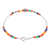 Chalcedony beaded charm bracelet, 'Round Rainbow' - Multicoloured Chalcedony and Silver Beaded Charm Bracelet