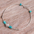 Howlite beaded pendant bracelet, 'Meditation Spell' - Thai Beaded Bracelet with Silver Pendant and Howlite Stones