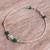 Quartz beaded pendant bracelet, 'Compassion Spell' - Beaded Bracelet with Silver Pendant and Green Quartz Stones (image 2) thumbail