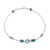 Quartz beaded pendant bracelet, 'Compassion Spell' - Beaded Bracelet with Silver Pendant and Green Quartz Stones thumbail
