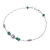 Quartz beaded pendant bracelet, 'Compassion Spell' - Beaded Bracelet with Silver Pendant and Green Quartz Stones (image 2c) thumbail