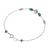 Quartz beaded pendant bracelet, 'Compassion Spell' - Beaded Bracelet with Silver Pendant and Green Quartz Stones (image 2d) thumbail