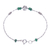 Quartz beaded pendant bracelet, 'Compassion Spell' - Beaded Bracelet with Silver Pendant and Green Quartz Stones (image 2e) thumbail