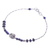 Lapis lazuli beaded pendant bracelet, 'Blue Hexagon' - Lapis Lazuli and Silver Beaded Bracelet with Hexagon Pendant