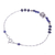 Lapis lazuli beaded pendant bracelet, 'Blue Hexagon' - Lapis Lazuli and Silver Beaded Bracelet with Hexagon Pendant (image 2d) thumbail
