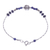 Lapis lazuli beaded pendant bracelet, 'Blue Hexagon' - Lapis Lazuli and Silver Beaded Bracelet with Hexagon Pendant (image 2e) thumbail