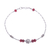 Quartz beaded pendant bracelet, 'Empathy Spell' - Beaded Bracelet with Silver Pendant and Red Quartz Stones thumbail