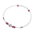 Quartz beaded pendant bracelet, 'Empathy Spell' - Beaded Bracelet with Silver Pendant and Red Quartz Stones (image 2c) thumbail