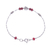 Quartz beaded pendant bracelet, 'Empathy Spell' - Beaded Bracelet with Silver Pendant and Red Quartz Stones (image 2e) thumbail