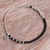 Onyx beaded charm bracelet, 'Regeneration Charm' - Beaded Bracelet with Hill Silver Charm and Onyx Stones (image 2) thumbail