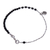 Onyx beaded charm bracelet, 'Regeneration Charm' - Beaded Bracelet with Hill Silver Charm and Onyx Stones (image 2e) thumbail