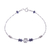 Lapis lazuli beaded pendant bracelet, 'Wisdom Spell' - Beaded Bracelet with Silver Pendant and Lapis Lazuli Stones thumbail