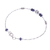 Lapis lazuli beaded pendant bracelet, 'Wisdom Spell' - Beaded Bracelet with Silver Pendant and Lapis Lazuli Stones (image 2d) thumbail