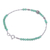 Quartz beaded charm bracelet, 'Round Beauty' - Thai Green Quartz & Silver Beaded Bracelet with Floral Charm (image 2e) thumbail