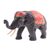 Wood sculpture, 'Vibrant Fortune' - Hand-Carved Wood Sculpture of Elephant with Red Tones