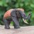 Wood sculpture, 'Vibrant Fortune' - Hand-Carved Wood Sculpture of Elephant with Red Tones
